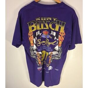 Vintage 2005 Kurt Busch NASCAR Tee Shirt Large VTG GRAPHIC